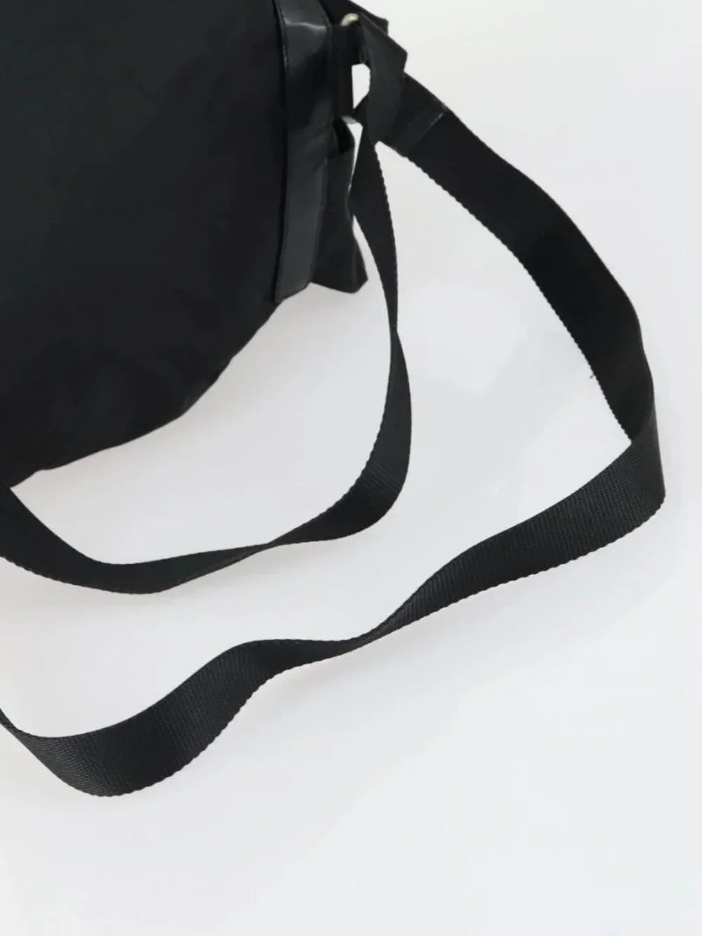 PRADA Backpack Nylon Black Silver Auth 153760
